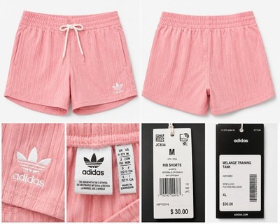Adidas Originals Girls Rib Shorts in Semi Pink Spark