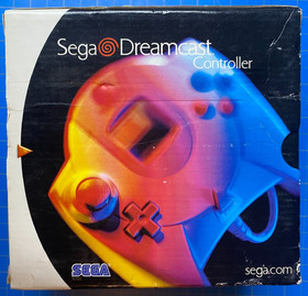 Official Sega Dreamcast Clear Yellow Controller (HKT-7700) w/ Box, Manual & Bag