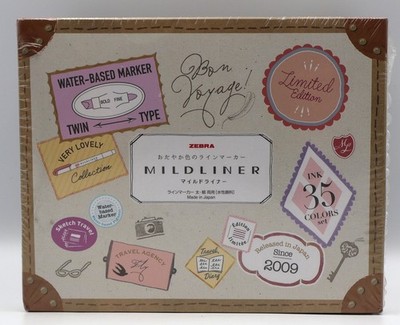ZEBRA Mildliner 35-Color Set Limited Edition Gift Box | Double-Sided Highlighter