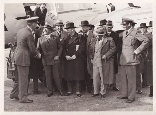 Original Press Photo WW2 Richard Peirse & Erhard Milch Croydon Airport 17.10.37