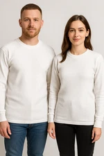 Men's Cotton Waffle Knit Shirt: Warm Thermal Top for Winter - Free Shipping