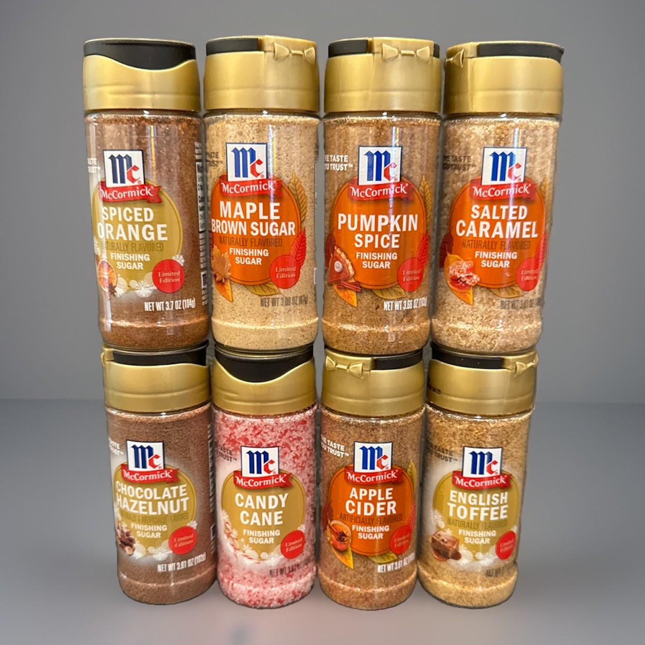 2025 McCormick Finishing Sugars Limited Edition Complete Set Of 8 Holiday Baking