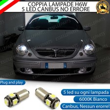 COPPIA LUCI POSIZIONE LED H6W LANCIA LYBRA LIBRA CANBUS NO ERROR BIANCHI