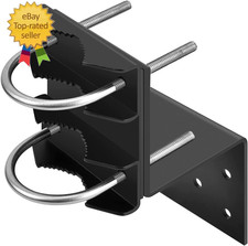Antenna Mount Outdoor Antenna Pole Mast Mount Bracket- Heavy Duty Steel with U-B