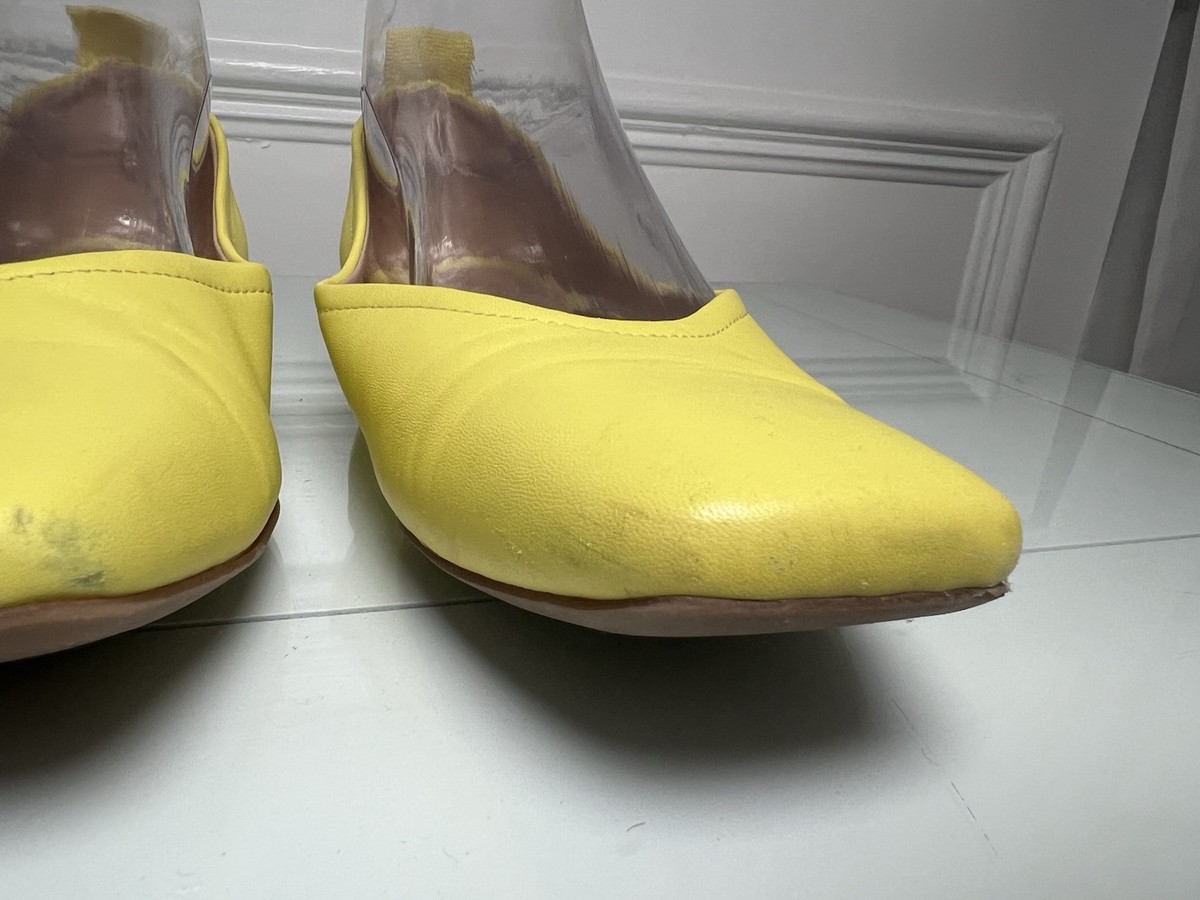Franco Sarto Women's Ailee Yellow Flats Size M Spring Easter