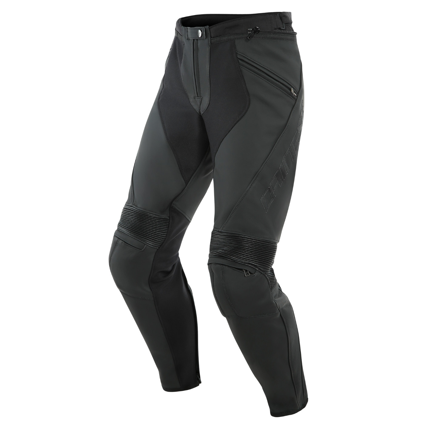 Dainese Pony 3 Short Leg Black/Black Touring Urban Leather Motorcycle Jeans E... - Image 2