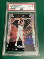 2019 PANINI PRIZM FAR OUT! FAST BREAK #21 LUKA DONCIC DALLAS MAVERICKS PSA 10 57