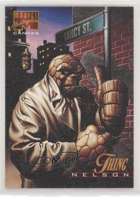 1995 Fleer Marvel Masterpieces Canvas Limited Edition Thing #21 no9