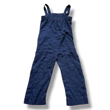 Quince Navy Blue Linen Square Neck Jumpsuit Women s Sz Medium Spring Sustainable