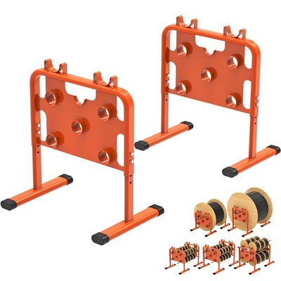 Heavy-Duty Adjustable Wire Dispenser   Professional Welded Steel Wire Spool R...