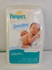PAMPERS White Plastic Baby Wipe Travel Slim Thin Case Container Sealed New