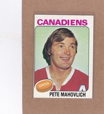 1975-76 TOPPS HOCKEY PETE MAHOVLICH #50 CANADIENS EX/EXMT *A47554
