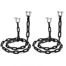 MorningRo PVC Coated Boat Anchor Chain/4 Inch x 4ft/ 4 ft X 1/ 4 Inch 1 Black