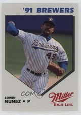 1991 Milwaukee Brewers Miller High Life Team Set Edwin Nunez 0q3