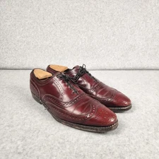 Allen Edmonds McAllister Shoes Mens Size 9.5 Oxblood Oxford Wingtip Brogue USA