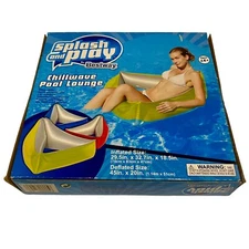 Best Way Splash N Play Chill Wave Adult Pool Lounge Lazy River Float Yellow