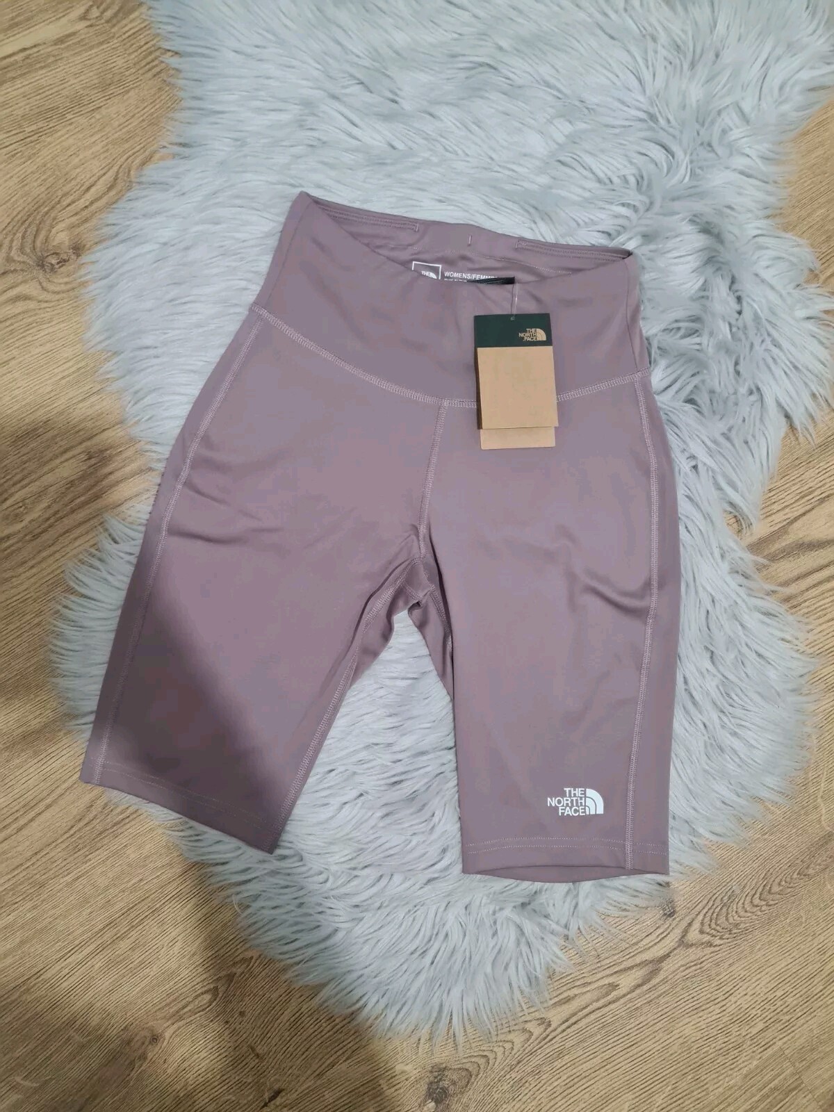 North Face Womens Pink Biker Shorts Size S New Activewear-image