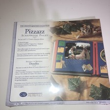 creative memories 7x7 pizzaz pages blue red trim