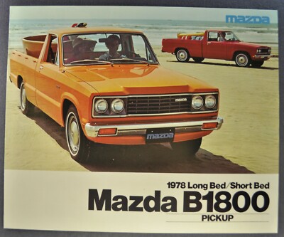 1978 Mazda B1800 Pickup Truck Sales Brochure Folder Excellent