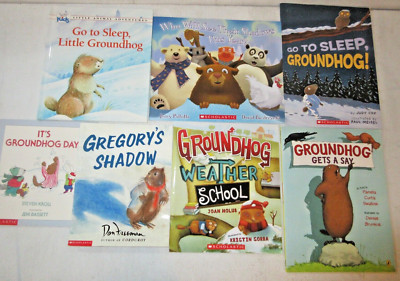 Ground Hogs Day Shadows Themed Books Of 7 Childrens Book Lot Preschool Daycare