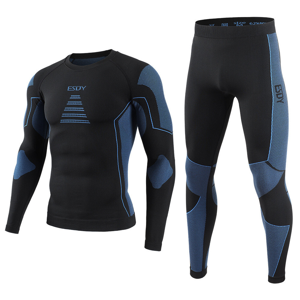 サーフィン・ボディボード Fine Equipment HYPER THERMO LONG JOHN Thermal Underwear for Men Long Johns Top Bottom Set Base Layer for