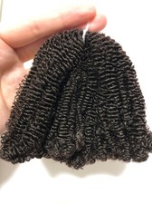 OOAK Doll Head Reroot Small Curly Soft Hair Black-brown 30g