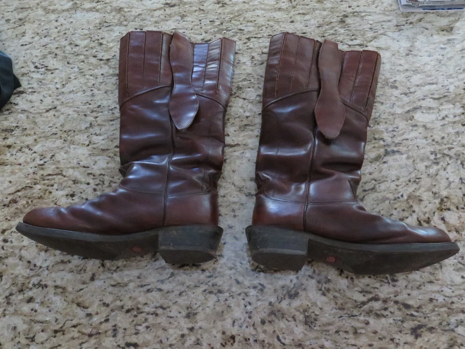 Botas de Colección Durango Mule Ear Shooter Calvary Cuero Marrón Talla 10 1/2 EE Hombres Foto 3 de 4