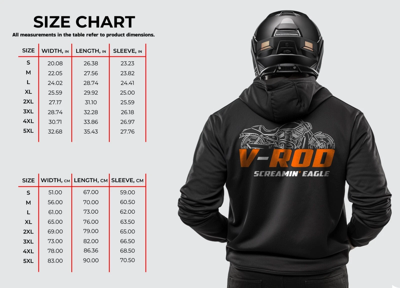 For H daviidson VRSCSE Screamin' Eagle V-Rod 2005 fans - Motorcycle Hoodie