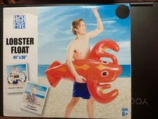 LOBSTER FLOAT POOL PARTY Beach Inflatable 45" X 36" Summer DECOR Fun NIB