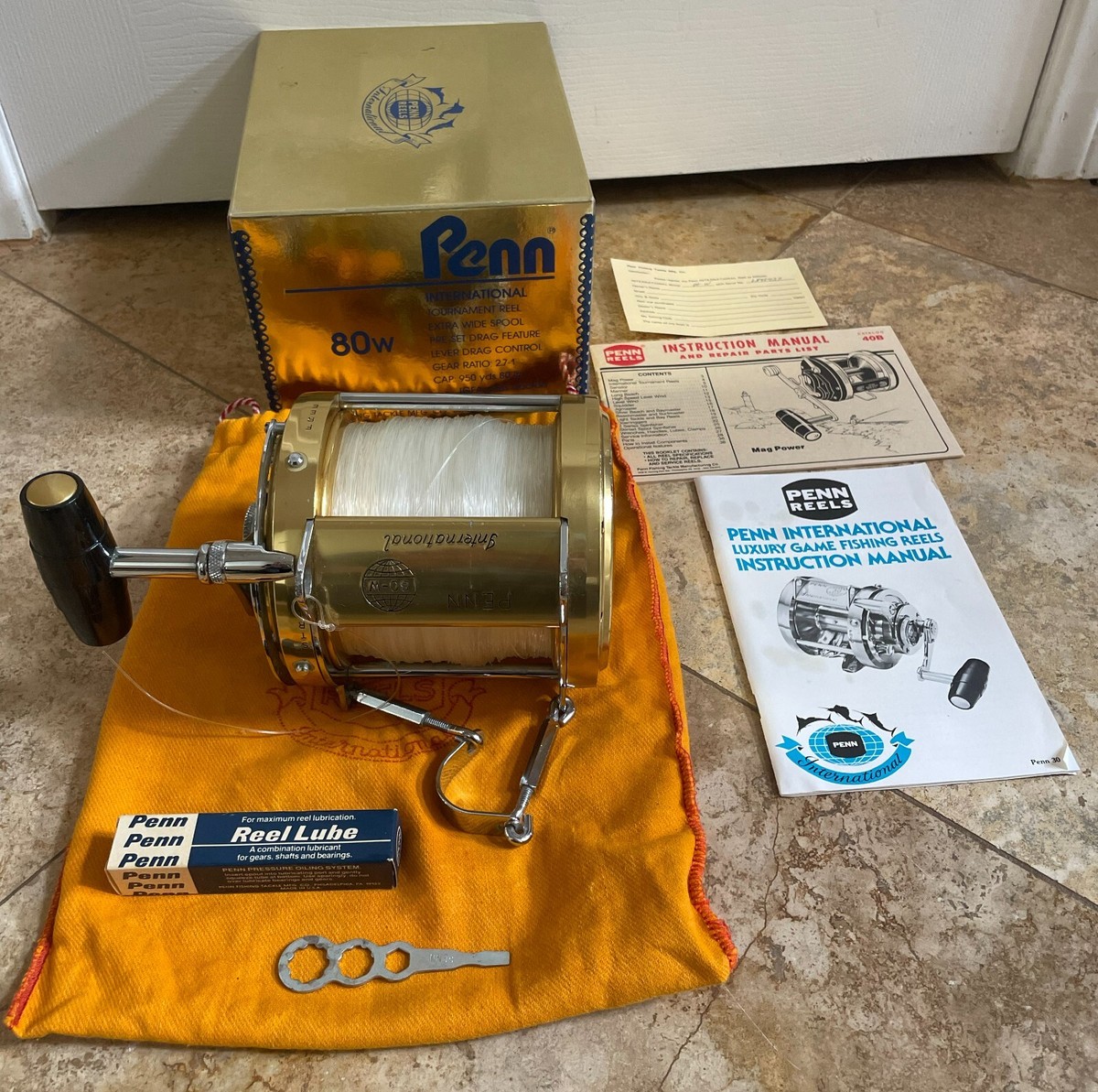 Vintage 1980's Penn International 80W Salt Water Big Game Fishing