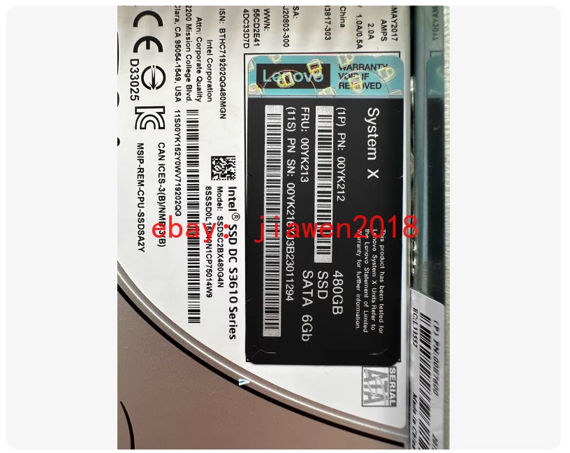 Lenovo 480GB 2.5" SATA 6G Server SSD Replace 00YK212 00YK213 00YK216 - Image 2 of 3