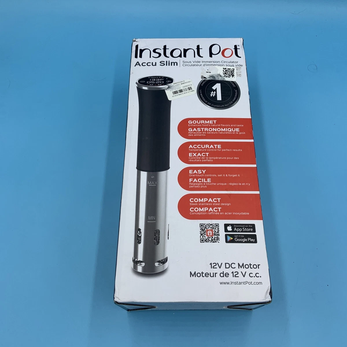 Instant Pot Accu Slim Sous Vide Immersion Circulator, 800W, 58 OFF