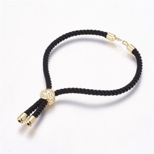 10Strand Brass Finding Real Gold Long-Lasting Plated Nylon Cord Bracelet Makings
