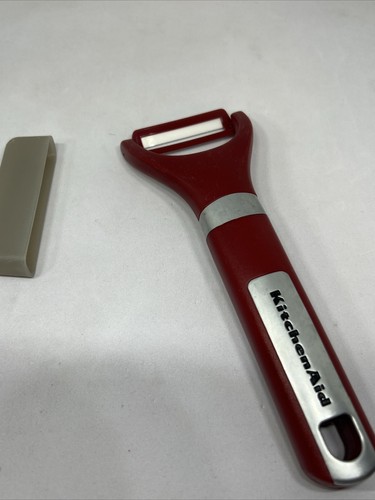 KITCHENAID RED Y PEELER SHREDDER w/Cover COOKING TOOL UTENSIL POTATO VEGETABLES - Picture 4 of 5