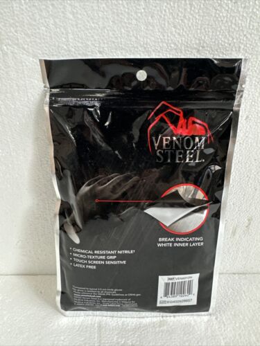 Venom Steel Nitrilhandschuhe strapazierfähig reißfest schwarz latexfrei 12er Pack - Bild 2 von 2