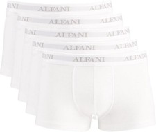 Alfani Mens 5 Pack Tagless Trunks, White, Medium