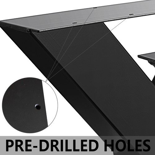 16" 40" 2Pc Cast Iron Table Leg Metal Desk Legs Furniture 28" Coffee