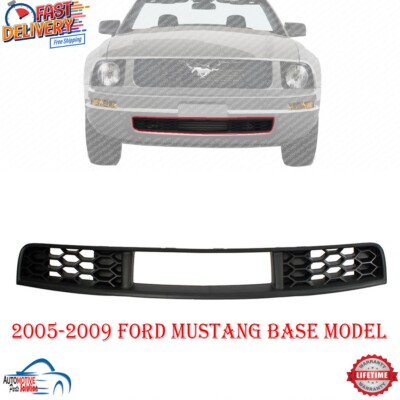 NEW FRONT BUMPER LOWER GRILLE BLACK PLASTIC FOR 2005-2009 FORD MUSTANG FO1036115
