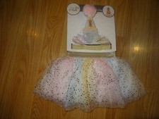 Baby Girl Baby First Birthday Set Tutu and Headband  NWT 