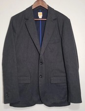 Hugo Boss Orange Benne2-W Cotton Herringbone Gray Men's Blazer 38R Pockets Lined