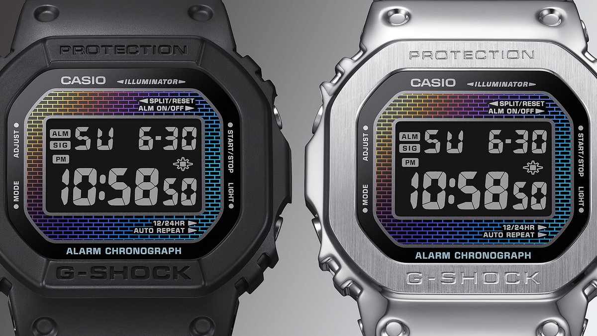 CASIO G-SHOCK DW-5600RW-1JF Rainbow Brick Wall series