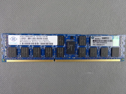 RAM 1x8GB  PC3-10600R ECC Speicher HP P/N 500205-071