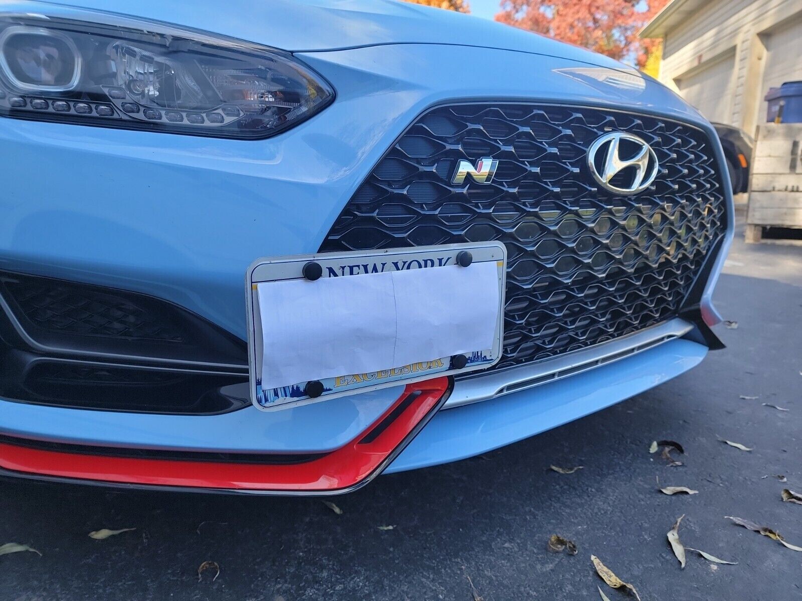 Front Bumper Tow Hook License Plate Bracket For Hyundai Veloster N 2019