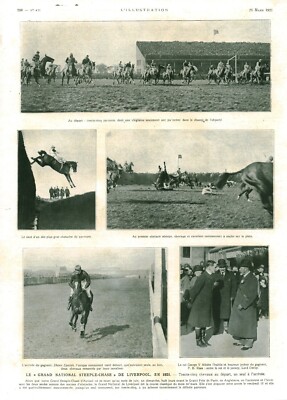 Reklame altes Dokument Grand National Steeple-Chase aus Zeitschrift