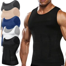 Men Compression Shirt Sleeveless Body Shaper Base Layer Slimming Tank Tops Vests