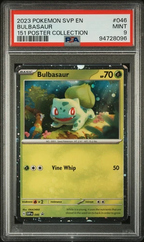 2023 POKEMON SVP EN-SV BLACK STAR PROMO 151 POSTER COLL #046 BULBASAUR PSA 9