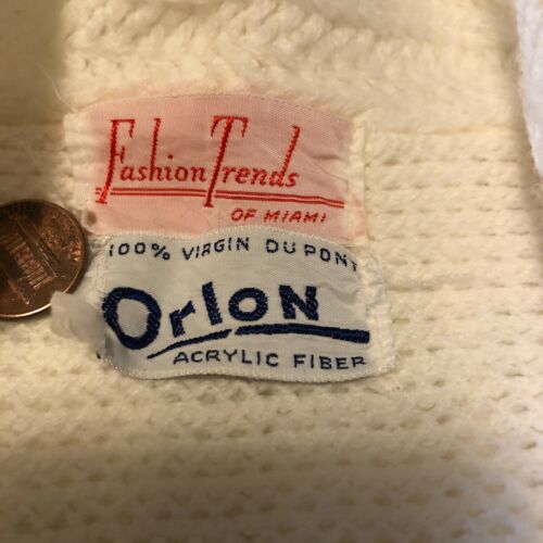 Vintage Fashion Trends of Miami 100 % Virgin Orlon Acrylfaser Pullover EUC - Bild 3 von 7