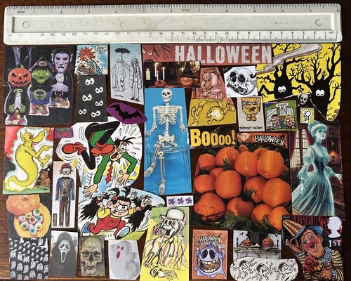 Halloween Spooky Scrapbooking Paper decoupage, collage, junk journal paper craft - Picture 2 of 11