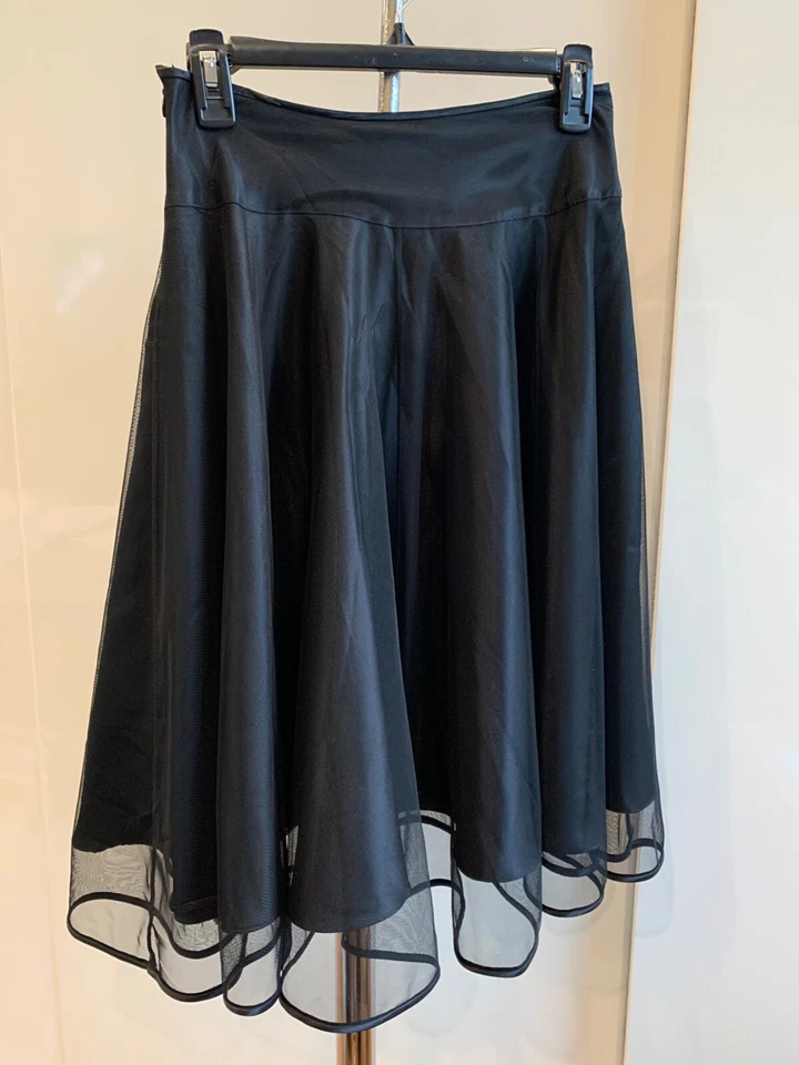 Vintage Betsey Johnson Y2K Womens Black Embroidered Floral Skirt SZ 2 NWT - Image 2 of 4