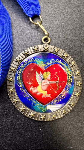 Amor 20 Sterne Medaille blaues Band - Bild 2 von 7